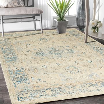 Rugsville Cerda Vintage Ivory Oriental Persian Carpet 5'4" x 7'7"