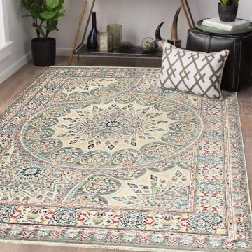 Rugsville Abi Vintage Multi Floral Persian Carpet 5' x 7'6"