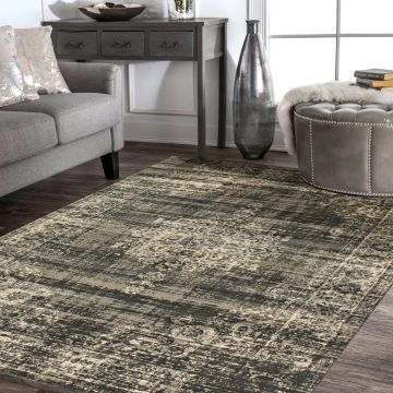 Rugsville Agha Vintage Black Oriental Persian Carpet 5' x 7'7"