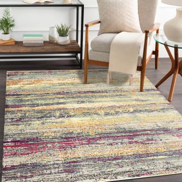 Rugsville Ajdin Multi Abstract Modern Carpet 5'3" x 7'6"