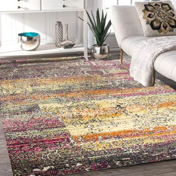 Rugsville Aydin Multi Floral Modern Carpet 5'3" x 7'5"