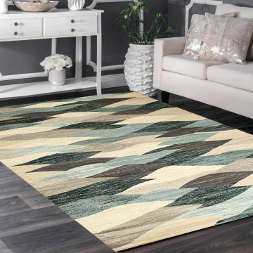 Rugsville Neval Multi Abstract Modern Carpet 5' x 7'6"