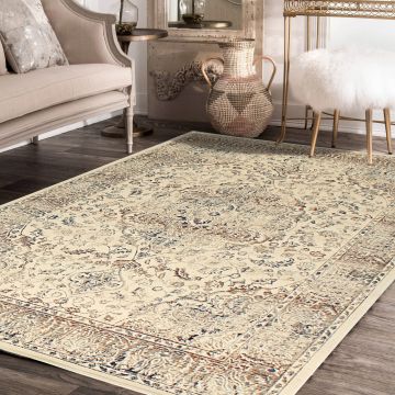 Rugsville Nijaz Vintage Ivory Oriental Persian Carpet 5'3" x 7'7"