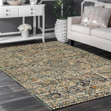 Rugsville Vihaan Transitional Multi Floral Persian Carpet 5'4" x 7'7"