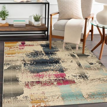 Rugsville Ulla Multi Abstract Modern Carpet 5'4" x 7'4"