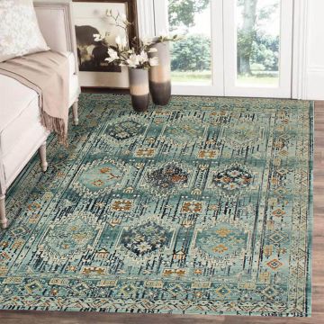 Rugsville Talisha Tribal Blue Oriental Persian Carpet 5'3" x 7'6"