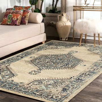 Rugsville Talia Beige Oriental Persian Carpet 5'3" x 7'8"