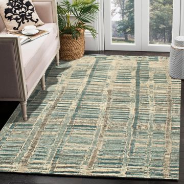 Rugsville Shea Gray Graphic Modern Carpet 5'1" x 7'7"