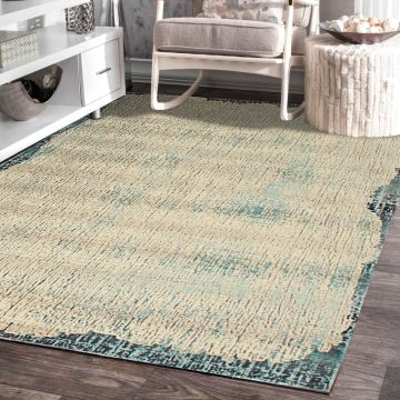 Rugsville Sena Ivory Graphic Modern Carpet 5'3" x 7'5"