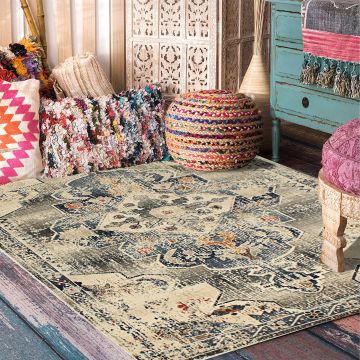 Rugsville Scout Vintage Multi Oriental Persian Carpet 5'4" x 7'4"