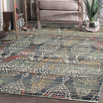 Rugsville Rei Multi Floral Modern Carpet 5'3" x 7'5"