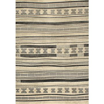 Rugsville Quartz Ivory Graphic Tribal Carpet 5' x 7'7"