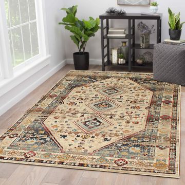 Rugsville Prabal Ivory Oriental Persian Carpet 5'1" x 7'7"