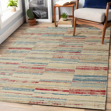 Rugsville Phelps Multi Graphic Modern Carpet 5'4" x 7'7"