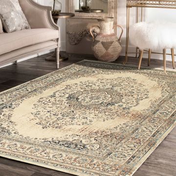 Rugsville Paloma Ivory Oriental Persian Carpet 5' x 7'7"