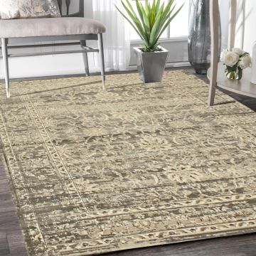 Rugsville Omry Gray Floral Persian Carpet 5' x 7'8"