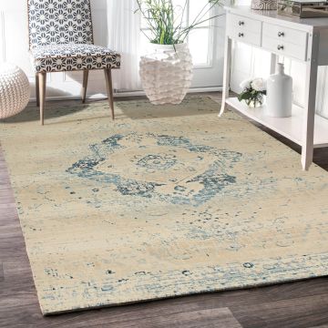 Rugsville Miller Vintage Beige Oriental Persian Carpet 5'4" x 7'4"