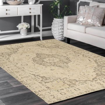 Rugsville Miller Beige Oriental Persian Carpet 5' x 7'7"