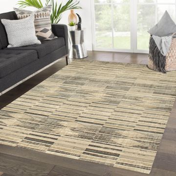 Rugsville Mercer Gray Graphic Modern Carpet 5'1" x 7'6"