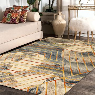 Rugsville Marni Multi Graphic Modern Carpet 5'4" x 7'7"