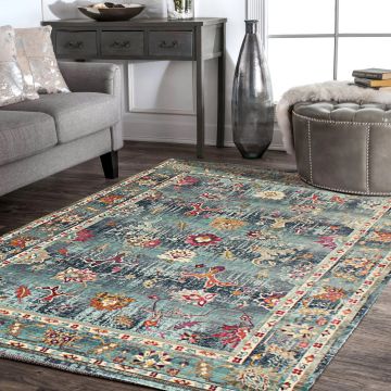 Rugsville Marlowe Blue Floral Persian Carpet 5'4" x 7'5"