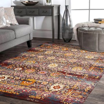 Rugsville Marius Brown Floral Persian Carpet 5'3" x 7'4"
