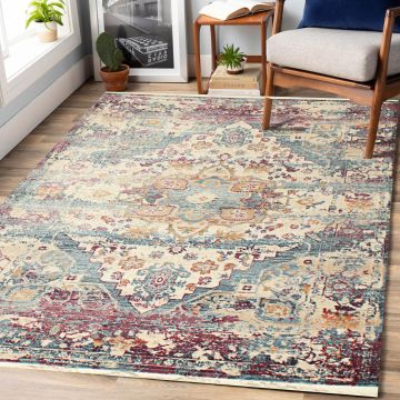Rugsville Luella Vintage Multi Oriental Persian Carpet 5'7" x 7'7"