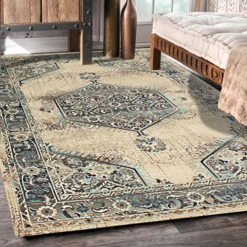 Rugsville Joziah Beige Oriental Persian Carpet 5'3" x 7'5"