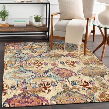 Rugsville Jaron Multi Ikat Modern Carpet 5'4" x 7'6"