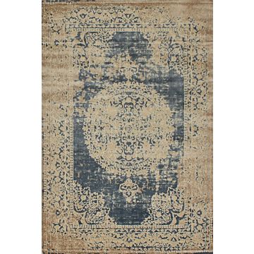 Rugsville Zariah Vintage Oriental Blue Persian Carpet 5'1" x 7'8"
