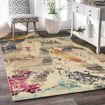 Rugsville Lexie Abstract Multi Modern Carpet 5'4" x 7'7"