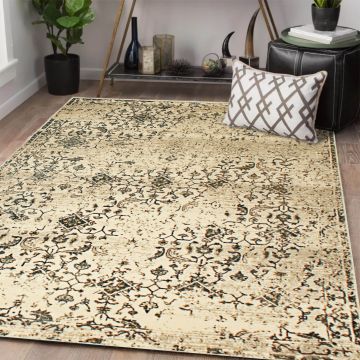 Rugsville Angie Ivory Floral Designer Persian Carpet 5" x 7'7"