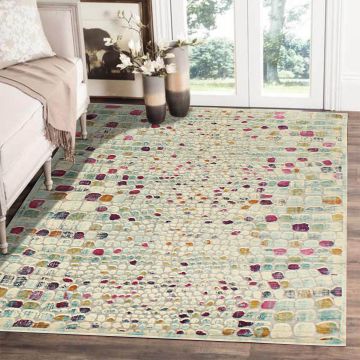 Rugsville Elsie Dotted Multi Modern Carpet 5'3" x 7'7"