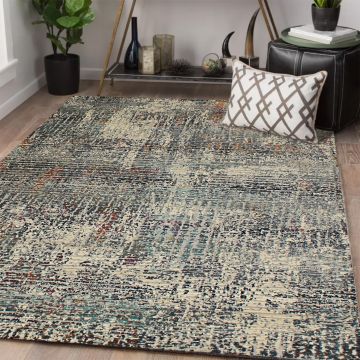 Rugsville Lorelei Graphic Gray Modern Carpet 5'3" x 7'7"