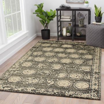 Rugsville Nataly Transitional Black Persian Carpet 4'11" x 7'6"