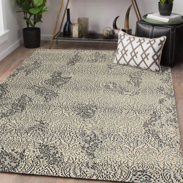 Rugsville Lauryn Graphic Gray Modern Carpet 5'3" x 7'5"