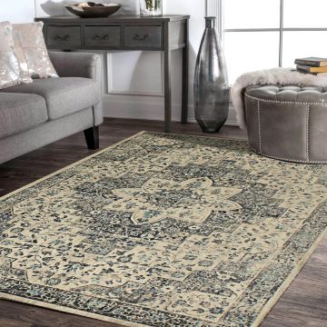 Rugsville Jaylah Traditonal Ivory Oriental Persian Carpet 5'3" x 7'7"