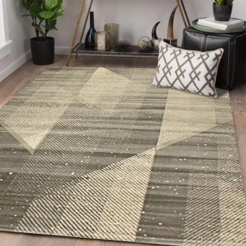 Rugsville Teresa Graphic Gray Modern Carpet 5'1" x 7'7"