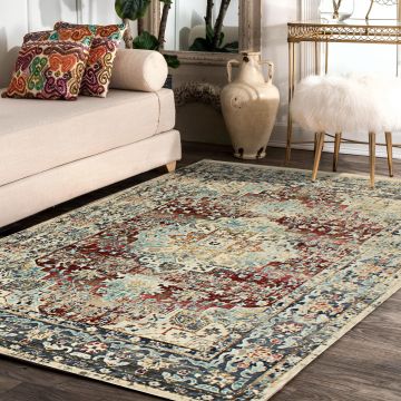 Rugsville Averie Vintage Oriental Blue Persian Carpet 5'2" x 7'3"