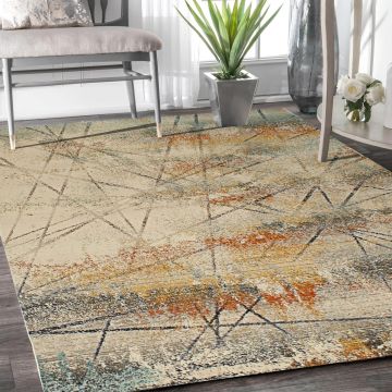 Rugsville Arely Graphic Multi Modern Carpet 5'3" x 7'7"