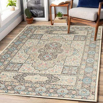 Rugsville Anika Traditonal Ivory Persian Carpet 5' x 7'5"