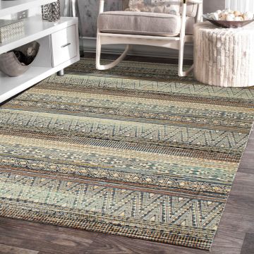 Rugsville Gwendolyn Graphic Multi Modern Carpet 5'3" x 7'6"
