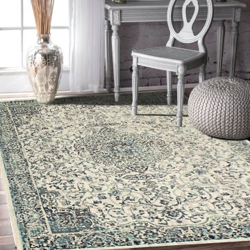 Rugsville Elsa Oriental Ivory Persian Carpet 5'3" x 7'5"