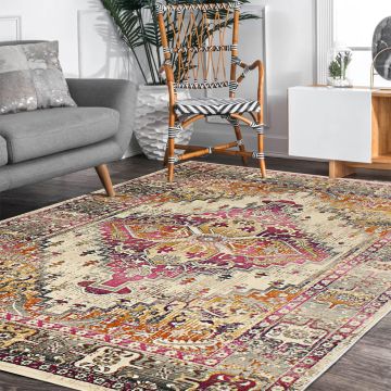 Rugsville Yedda Violet Traditional Persian Carpet 5'4" x 7'4"