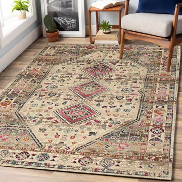 Rugsville Maleah Oriental Ivory Persian Carpet 5'3" x 7'6"