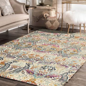 Rugsville Casey Floral Multi Transitional Carpet 5'3" x 7'6"