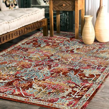 Rugsville Harlow Transitional Floral Red Persian Carpet 5'3" x 7'7"