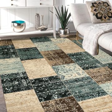 Rugsville Ayanna Patchwork Multi Modern Carpet 6'4" x 9'3"
