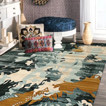 Rugsville Perla Abstract Multi Modern Carpet 6'4" x 9'3"