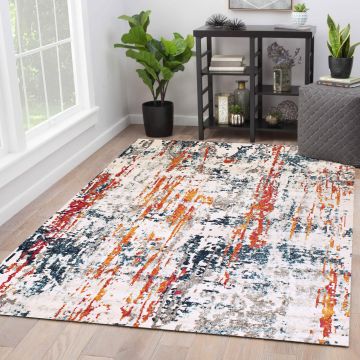 Rugsville Ozan Multi Abstract Modern Carpet 5'3" x 7'4"